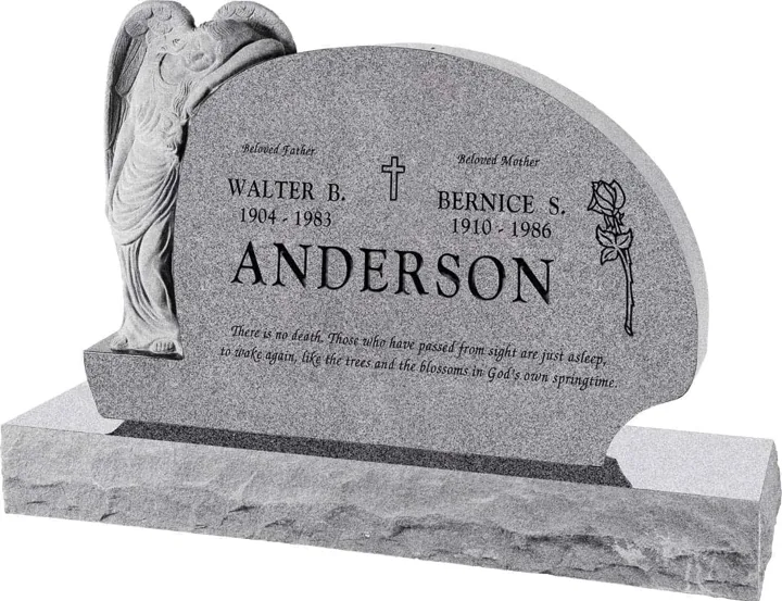Resting Angel Upright Memorial — 66" Base