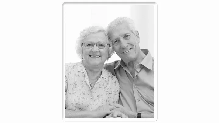 Rectangle 4" × 5" Memorial Portrait — Black & White