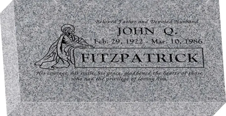 16" × 8" × 3" Flat Granite Marker