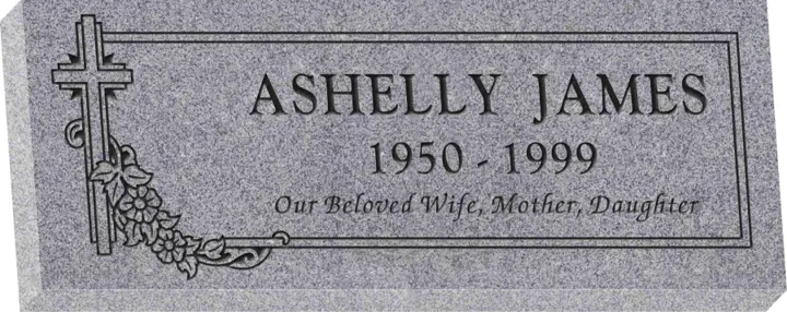36" × 14" × 4" Flat Granite Marker